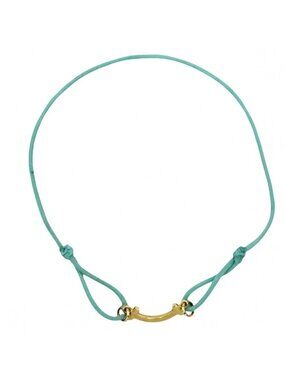 Tiffany & Co Bracelet T Smile 18k YG 20 Gold Blue